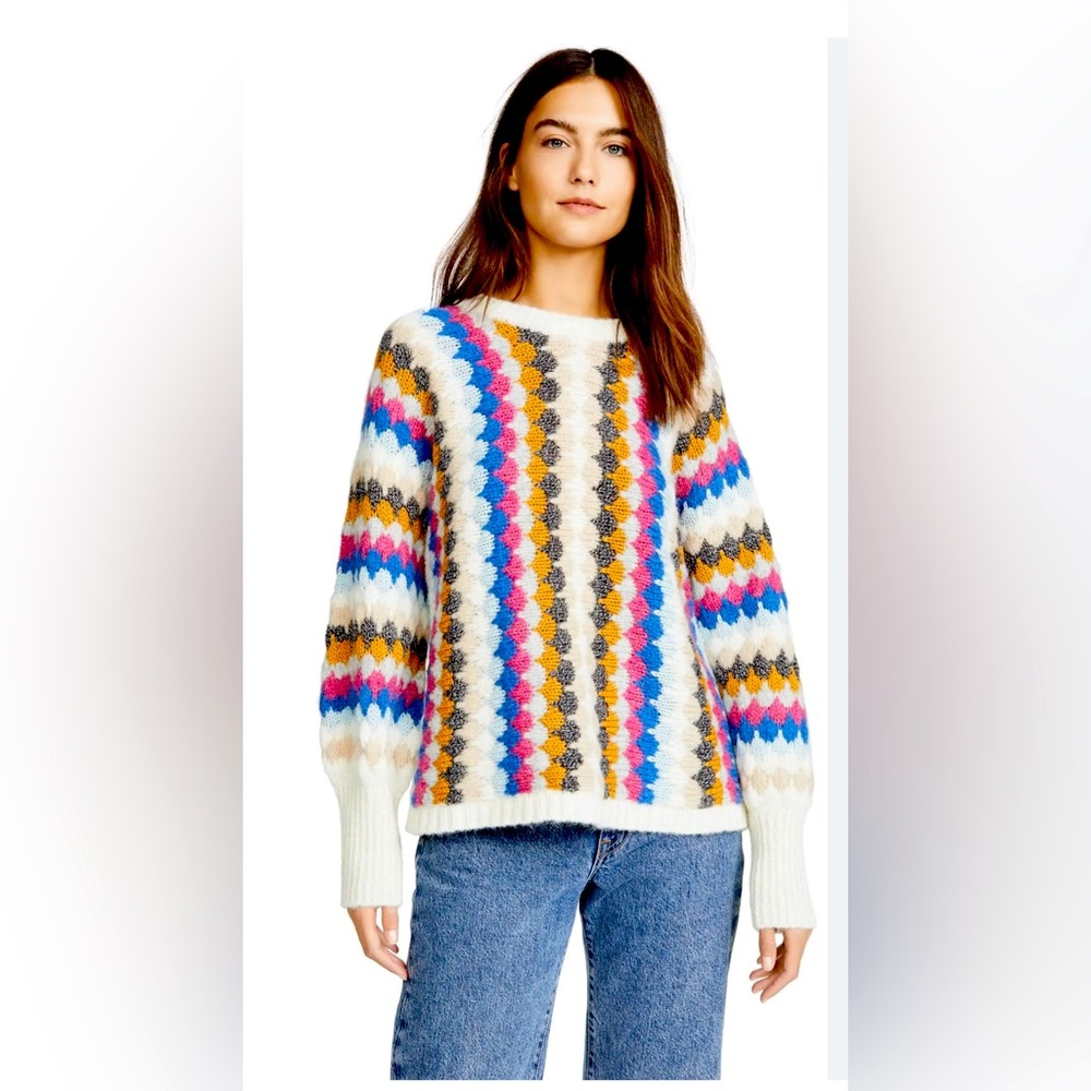 Eleven Six Kara knit swather multicolor. made in Peru.